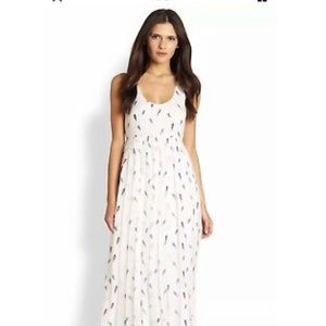 Rebecca Minkoff maxi dress w/ birds racerback